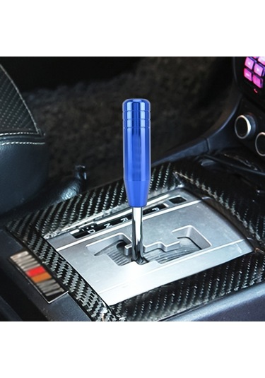 Sones Evrensel Uzun Şerit Şekli Araba Vites Topuzu Modifiye Vites Kolu Topuzu, Uzunluk: 13cm Mavi