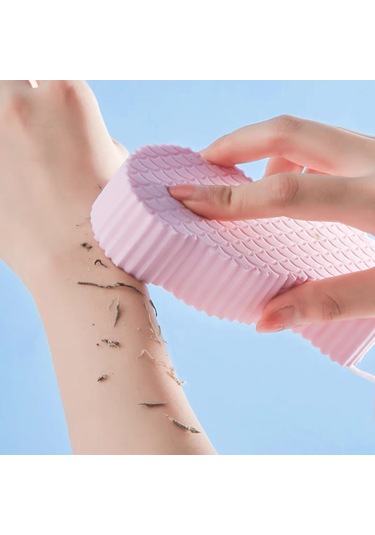 Hangfox Ani Ölçek Kaldıran Banyo Spongesi - Aileye Uygun - Pembe Renkli Temizleme Ve Bakım Aracı