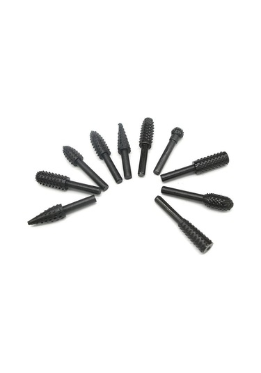 Skycity 10'lu Ahşap İşleri Seti: Elektrikli Freze Uçları, Oyma Ve Taşlama İçin Ahşap Zımparalar