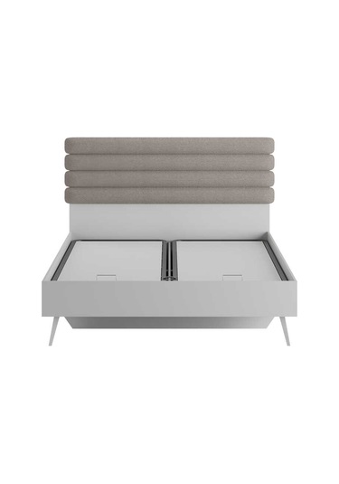 Milano Çift Kişilik Karyola - Vizon/zebra 166x120x205 Cm 166 X 120 X205