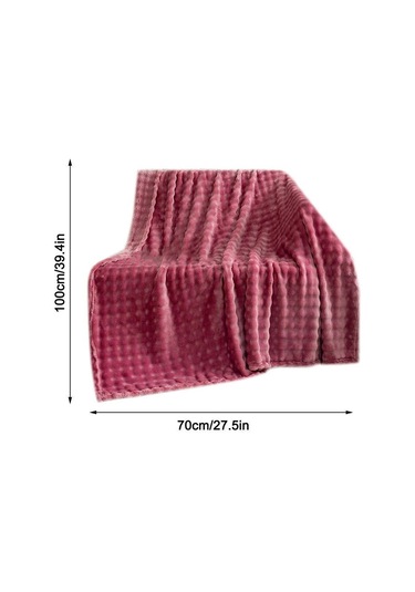 70x100cm Tek Katlı Flanel Battaniye Basit Kalınlaştırılmış Kanepe Örtüsü Yeni Yatak Örtüsü Şarap Kırmızısı