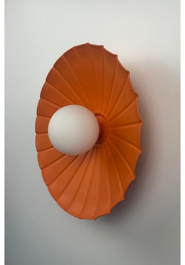 Mirvu Turuncu Metal Aplik Mutfak İç Mekan Salon Cafe Ofis Pastane Modern Dekoratif Aplikleri Turuncu