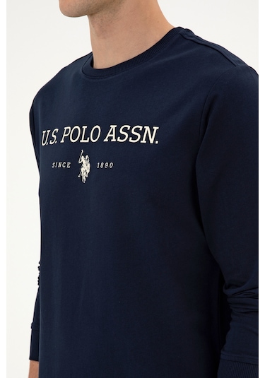 U.S. Polo Assn. Erkek Regular Fit Bisiklet Yaka Lacivert İnce Basic Sweatshirt 50313743-VR033 U.S. Polo Assn. Erkek Regular Fit Bisiklet Yaka Lacivert İnce Basic Sweatshirt 50313743-VR033