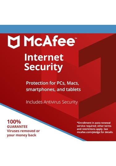 Mcafee İnternet Security - Limitsiz Cihaz 1 Yıl Abonelik Kodu Wi