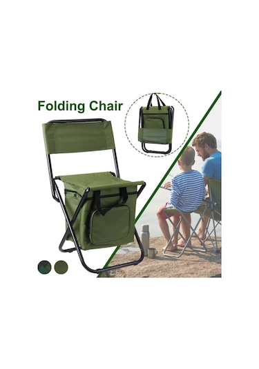 3'ü 1 Arada Açık Katlanır Sandalye Buz Arkalığı İle Taşınabilir Yüksek Yük One Size Multicolor Çok Renkli