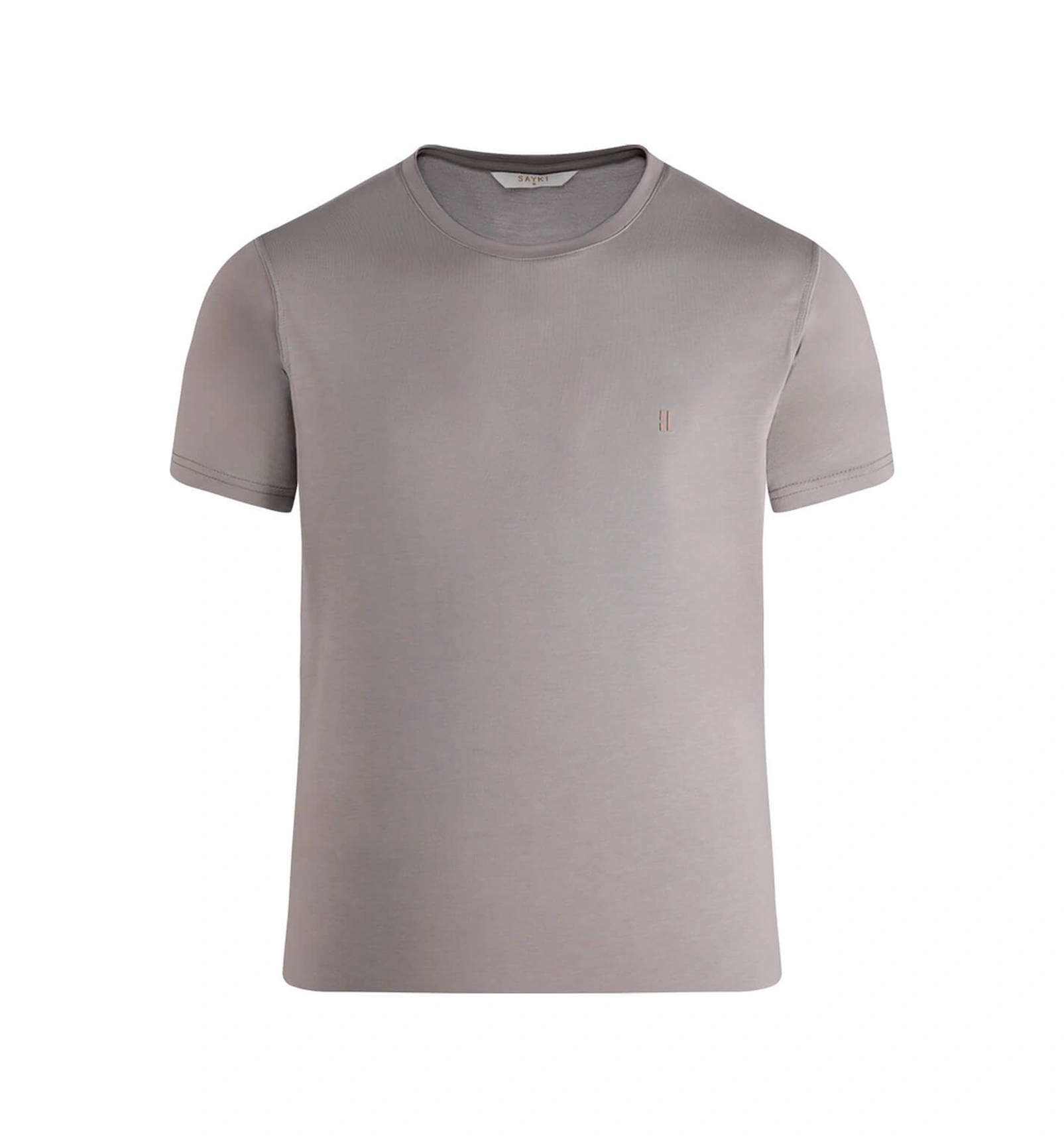 Gri Regular Fit Bisiklet Yaka Tişört 567969