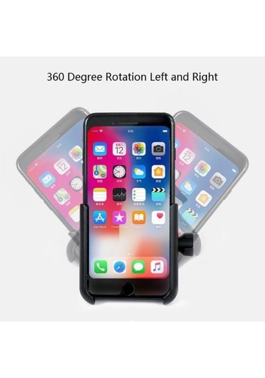 Forte Gt 360 Derece Bisiklet ve Motorsiklet Telefon Tutucu Xbyc 2 Siyah