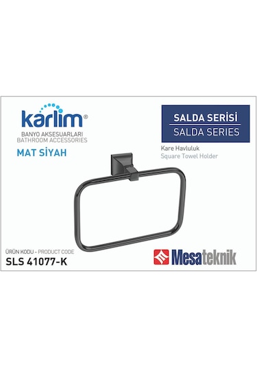 Karlim Salda Serisi Kare Havluluk Siyah