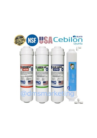 Cebilon Aura Plus-Silver-Platinium 4'lü Nsf Filtre Seti