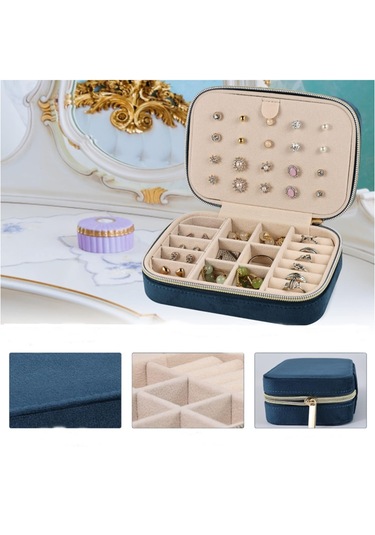 Mdl1-kadife Lcvert Takı Kutusu Yeni Tasarım Fermuarlı Düzenleyici