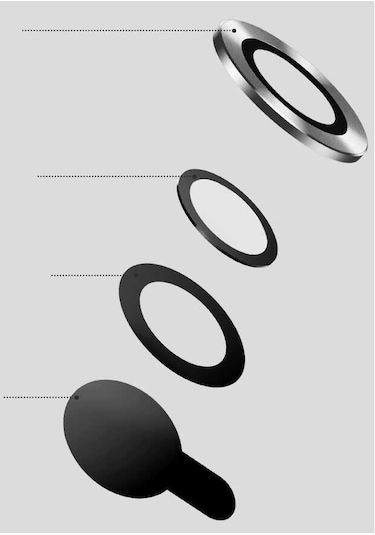 Noktaks - iPhone Uyumlu 13 - Kamera Lens Koruyucu Cl-07 - Gümüş