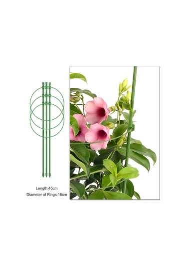 Aubyhe Bitki Tırmanma Destekleyici Demir Çerçeve - 45cm Yeşil Plastik Ve Fiberglas Dairesel Sütun, Domates-bakla İçin Dayanıklı, Kolay Kurulum