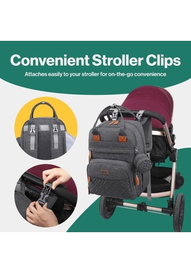 Jzcat- Gq Bebek Alt Değiştirme Çantası Sırt Çantası, Anne Ve Siyah