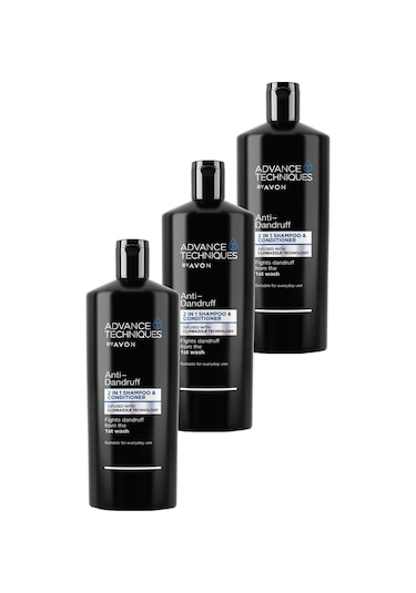 Avon Advance Techniques Kepek Önleyici 2'si 1 Arada Şampuan Ve Saç Kremi 3 x 700 ML