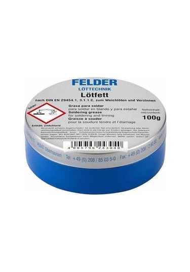 Lehim Pastası Lötfett Felder 100gr