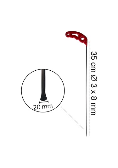 35 Cm 3.8 Mm Çap Büyük Ağız Balina Kuyruk Çubuk S15-03