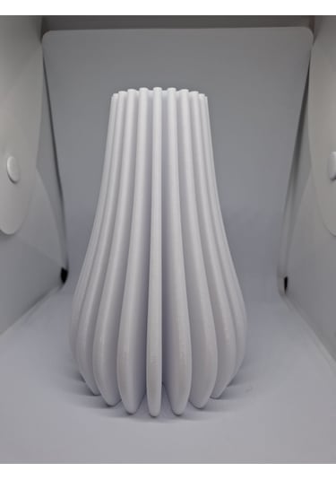 Spiral Vazo - 15 Cm Beyaz