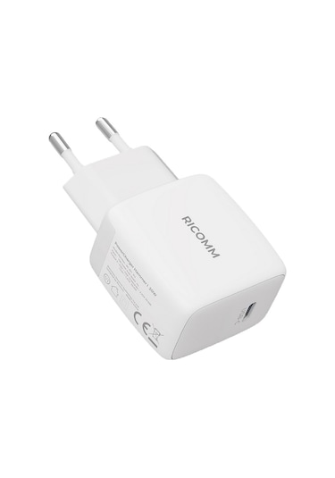 Ricomm 20W GaN USB-C QC4.0 PD Hızlı Şarj Cihazı + 2 M Type-C 60W Şarj Kablosu