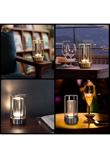 Şarjlı Dokunmatik Led Masa Lambası Ayarlanabilir Dekoratif 3 Mod