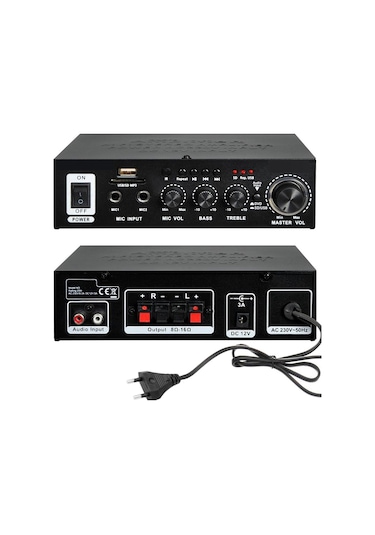 Anfi 100 Watt Bt Pc Mic Usb Sd 12v 220v Notel Not-306