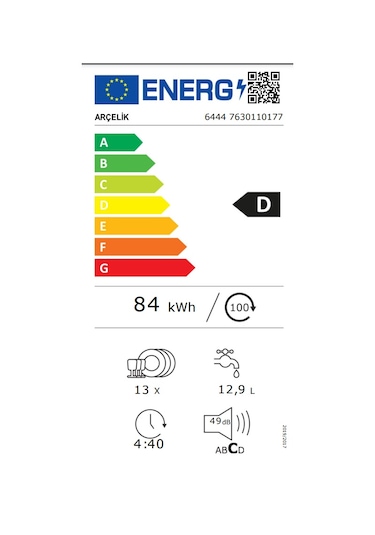 Arçelik 2'li Set 6444 Bulaşık/ 9100 Dmx Çamaşır Star Plus Paket