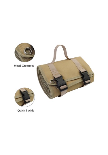 Neevoyu Outdoor Tabanca Atış Matı - 900d Oxford Kumaş, Su Geçirmez, Dayanıklı - 200x75cm, Katlanabilir, Taşınabilir, Kahverengi Haki