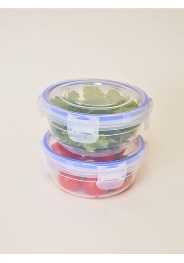 Gds Comfort 400 Ml Yuvarlak Plastik Gıda Saklama Kapları Seti, 2 Ad 326898534 Beyaz