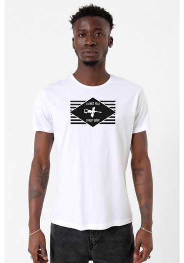 Cowboy Bebop Hammer Head Beyaz Erkek Bisikletyaka Tshirt 001