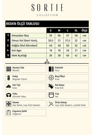 Sortie Collection Müslin Cep Baskılı Cepli Gömlek Pembe