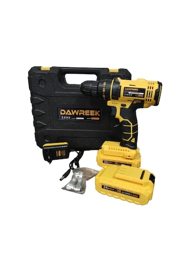 Dawrek 24 V 5 Ah Çift Akülü Darbeli Matkap Vidalama + 17 Parça Set