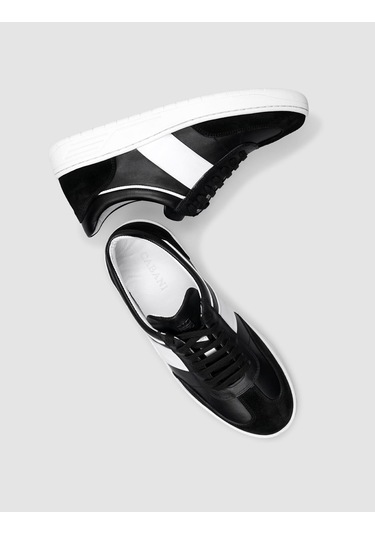 %100 Hakiki Deri Siyah Süet Kadın Spor Ayakkabı-siyah Siyah