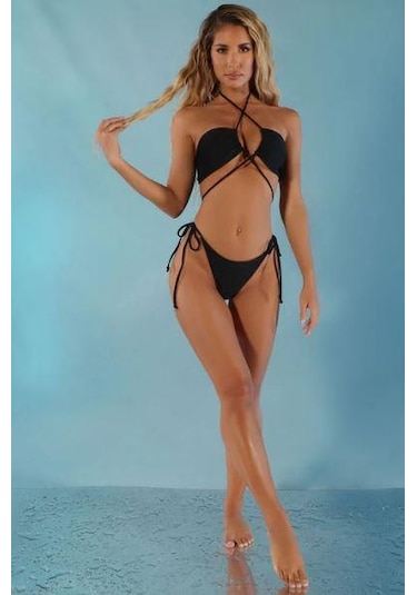 Deep Beach Bağlama Detaylı Bikini Takım Db200780bt 001