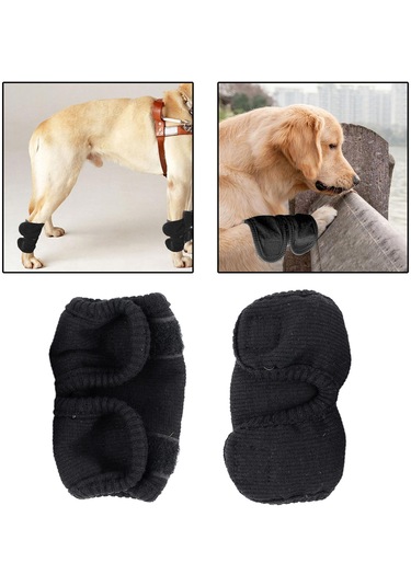 Homyl 2x Pet Diz Pedleri Bacak Desteği Brace Koruyucu Siyah-m
