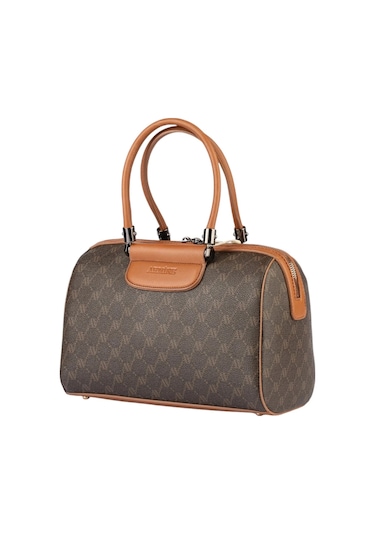 Armine 396 Kadın Omuz Çantası Kahve Noktalı Kahverengi