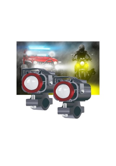 Motion003 2 Adet Led Farlar Ve 1 Anahtarlı Sis Lambası Araçlar Motosikletler Tekneler Suvlar