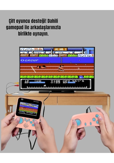 Şarjlı 3.5 İnç Retro Oyun Konsolu