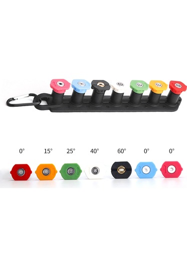 Tenfowee Yüksek Basınçlı Araç Yıkama Nozulu Seti - 5 Renk Nozul Ve Taşıma Tabanı Dahil 025