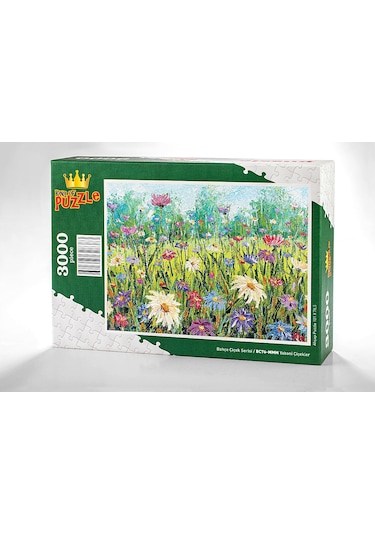 King Of Puzzle Yabani Çiçekler Ahşap Puzzle 3000 Parça