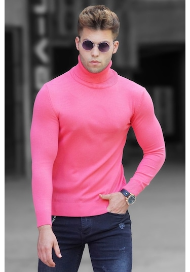 Madmext Nar Çiçeği Balıkçı Yaka Kazak 4656