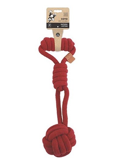 M-pets Coto Red Tug Ball Örgü Köpek Oyuncağı 36 Cm 244-50008.01