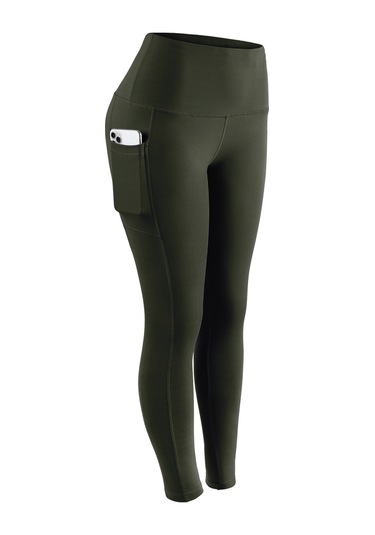 İlkbahar Ve Yaz Aylarında Yeni Yoga Pantolonları Yan Cepler Fosfor Yeşil