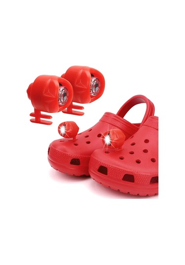 Hfambition Kroko Ayaklık Işıklı Dekoratif Aksesuar - 3 Modlu, Ipx5 Su Geçirmez, 3 Metre Aydınlatma, Kırmızı 2 Adet Çok Renkli