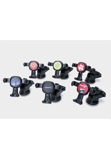 Wisdomselect Kablosuz Araç Şarj Cihazı, Vantuzlu Kontrol Paneli Teleskopik Braketi - Kablosuz Şarj Cihazı Olmayan Yonca Vantuzlu Pekoyz