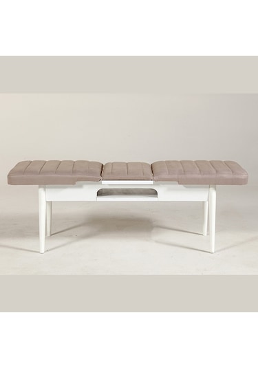 Ahşap Açılır Bench Beyaz Taş