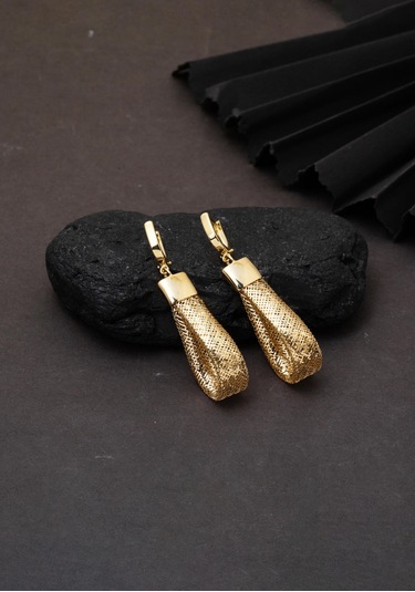 Bilezikci İtaly 14 Ayar Altın Sallantılı Küpe Sarı Altın