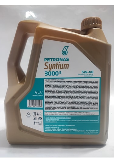 Petronas Syntınum 3000 E 5W-40 Motor Yağı