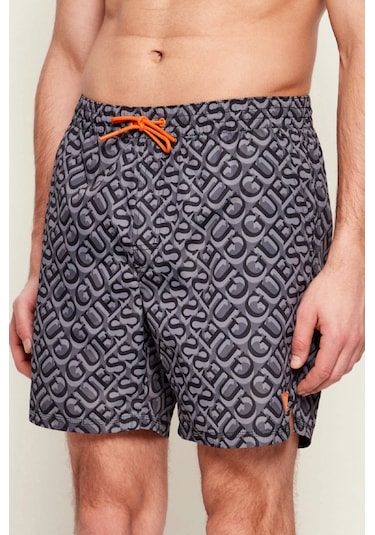 Guess New Onehundred Logolu Erkek Gri Mayo F6gt27wg2a2-p7vv