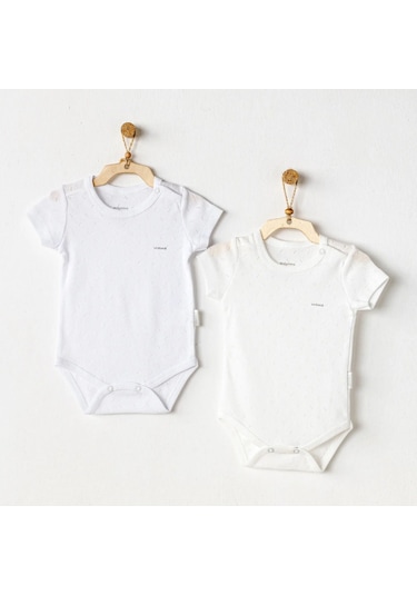 Andywawa Jacquard Basic 2'li Body Ac25554 Ekru-beyaz
