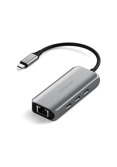 Satechi 4 İn 1 Usb-c Hub 2.5gbit Ethernet Uzay Grisi St-h3c25em