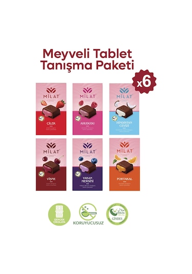 Milat Meyve Dolgulu Çikolata Karma Kutu 6 60 G 6 Çeşit